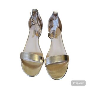 New Size 10 Dream Pairs Gold Sandals with Ankle Strap